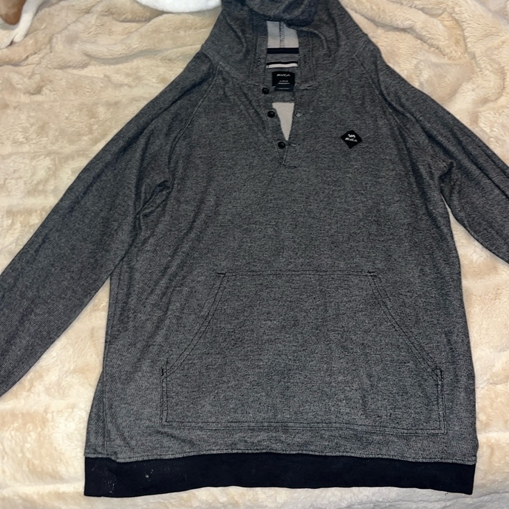 Size large men’s RVCA dark gray hoodie